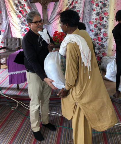 Community aid distribution event